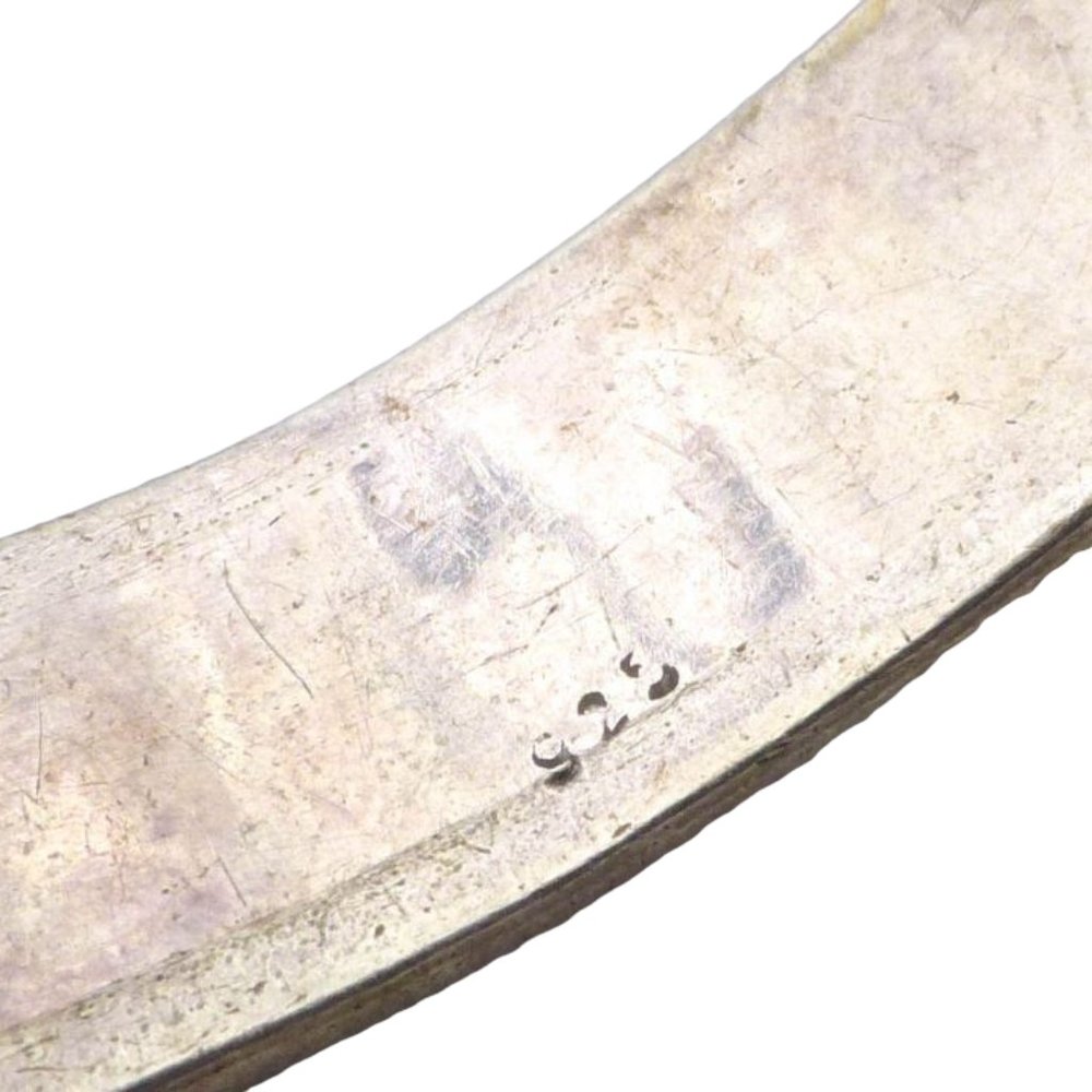 925 Sterling Silver Square Zig Zag Pattern Cuff 7… - image 5